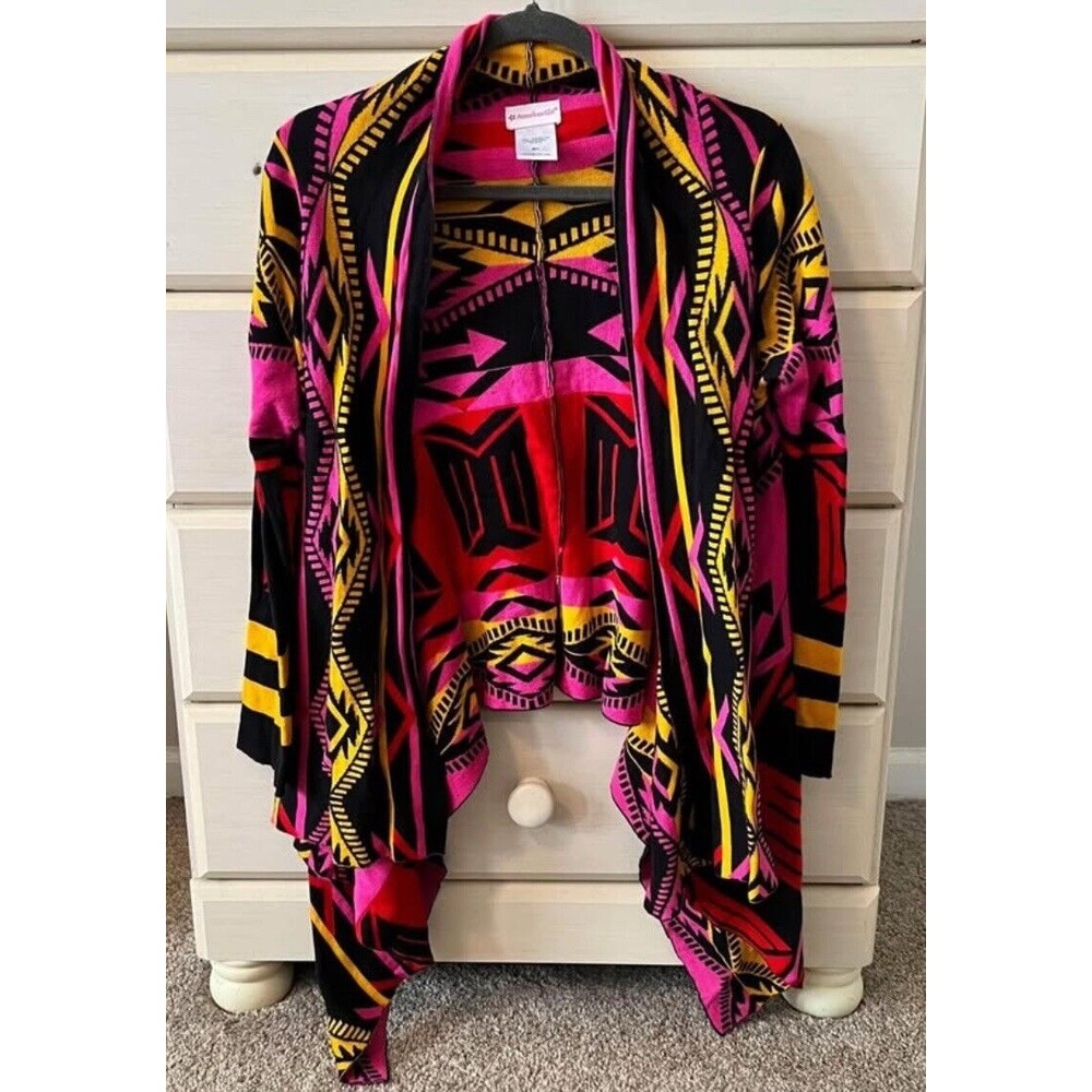 Native American Inspired American Girl Doll Sweater Cardigan Women's Size M/L
